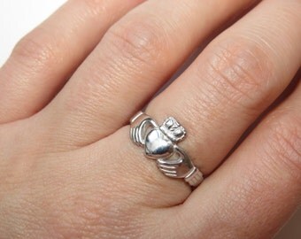 silver claddagh ring claddagh ring gold plated ring friendship ring irish ring - Crown Wedding Rings silver claddagh ring claddagh ring gold plated ring friendship ring irish ring - Crown Wedding Rings