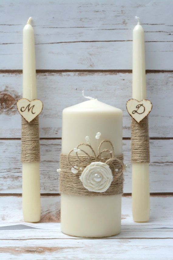 Rustic Wedding Candles 1