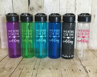 Sweating for the Wedding Water Bottle, Workout Bottle, Wedding, Sweating for the Wedding, Fit Bride, Water Bottle, Bridesmaids, Bridal