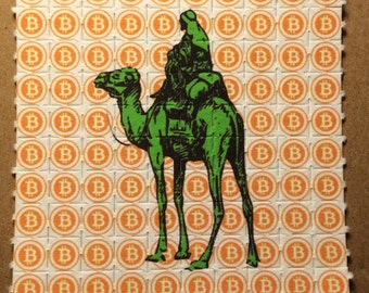 Bitcoin Silkroad Blotter art - 100 tab sheet