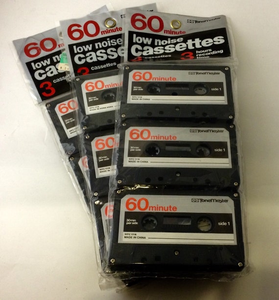 Lot of 3 New Tonemaster Blank Cassette Tapes 60 minutesLow
