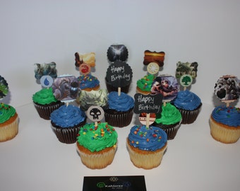 Magic the Gathering Cupcake Toppers