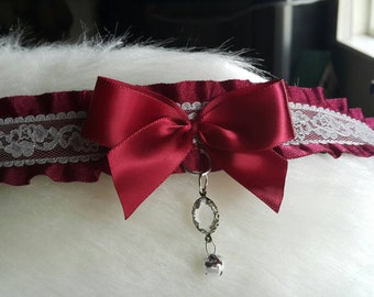 Wine and Lace ~ Kitten Play Collar