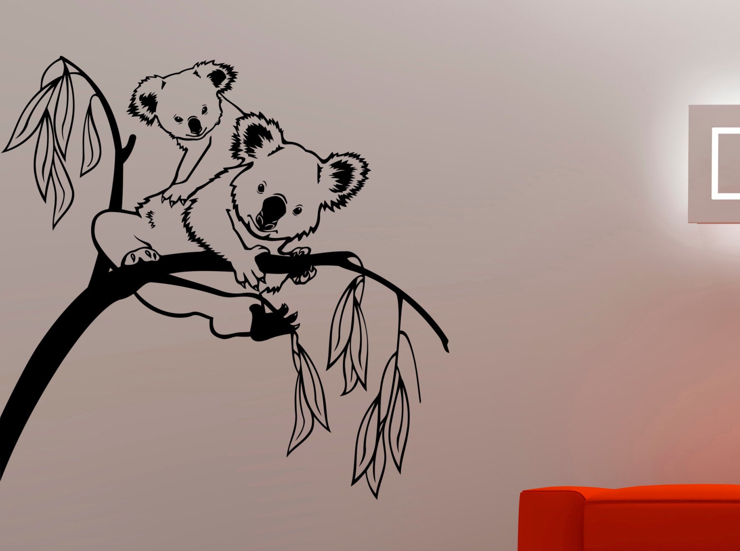 Koala Wall Decal Animal Stickers Home Wall Decor Living Room