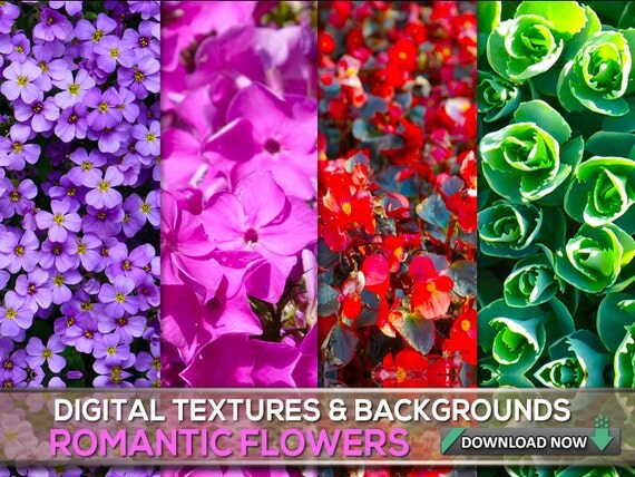 100 Flower Textures & Backgrounds Flower Photoshop Overlays