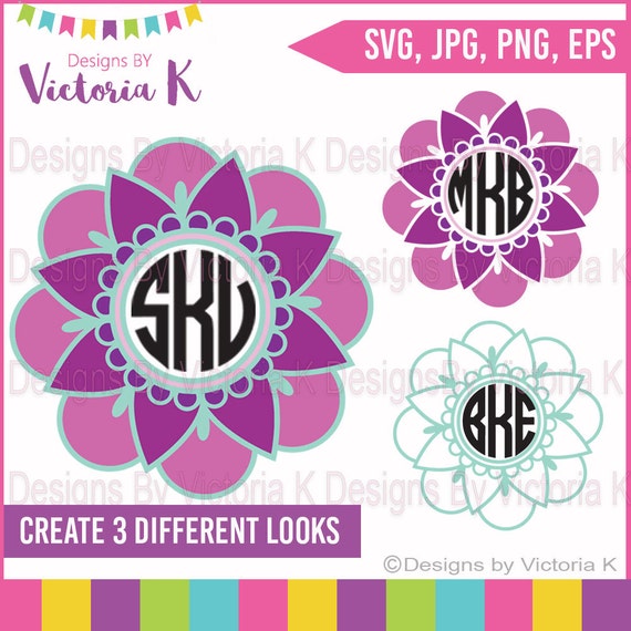 Download Flower Mandala Monogram Tumbler Colour Vinyl Decal SVG