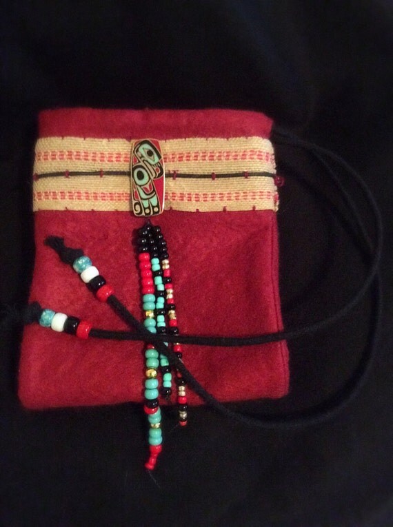 Native American Flute Case Flute Pouch Tlingit Eagle Pin
