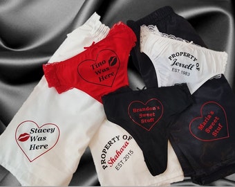 Anniversary Gift, Bachelor Gift, Birthday Gift, Gift for Him, Gift for Her- Personalized Underwear