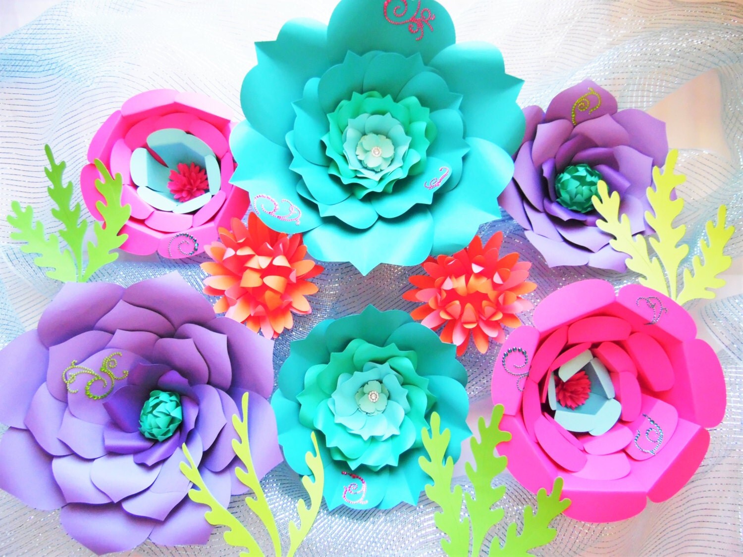 Giant DIY Paper Flowers Large Backdrop Under the Sea Paper