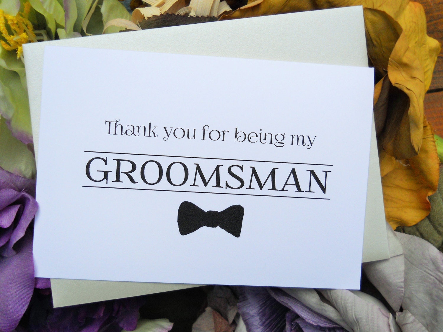 Thank You For Being My Groomsman Card Groomsman Thank You 7712