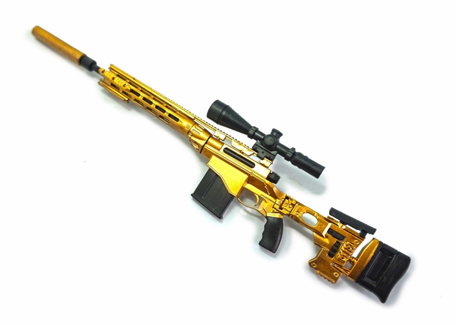 1 6 Scale Custom Made Gold Msr Sniper Rifle Us Army Remington