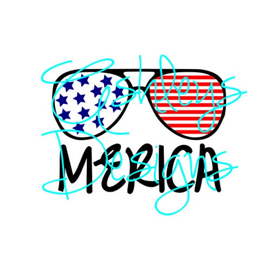 Download Merica America Sunglasses American Flag SVG File by ...