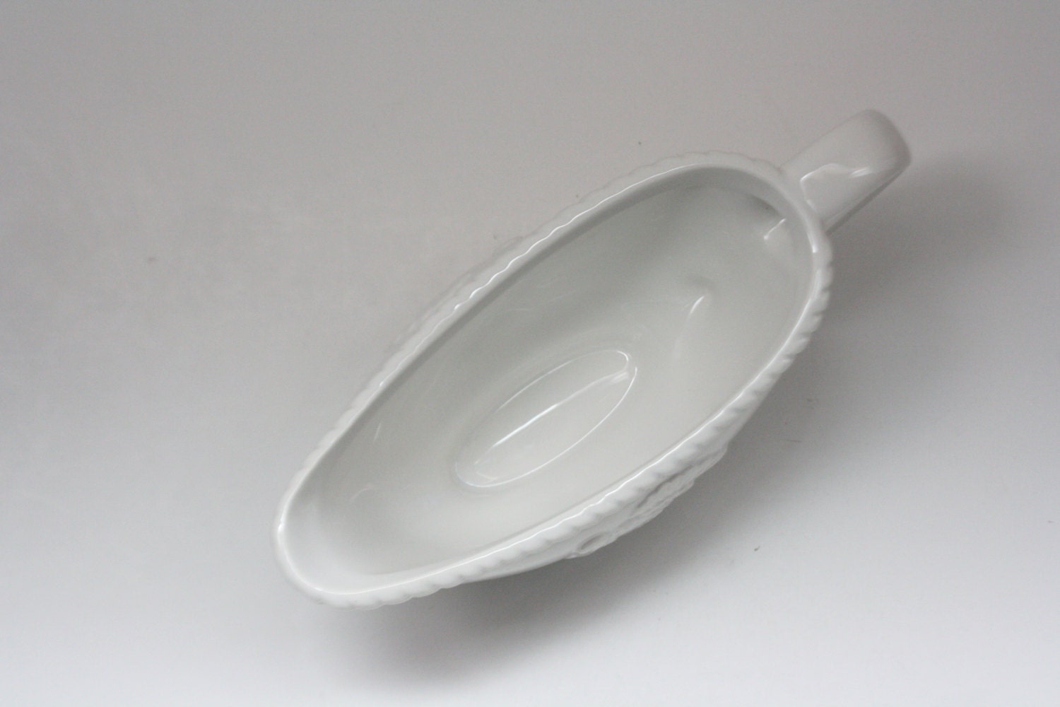 Vintage Ceramic White Turkey Gravy Boat by GOScollectibles on Etsy