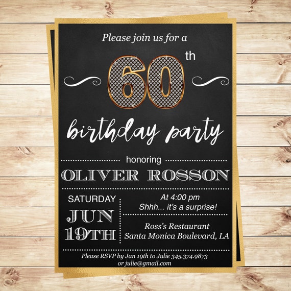 Adult male surprise birthday editable invitation PDF Surprise