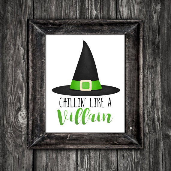 Chillin Like A Villain 8x10 Printable Poster Funny Saying chillin-like-a-villain-8x10-printable-poster-funny-saying