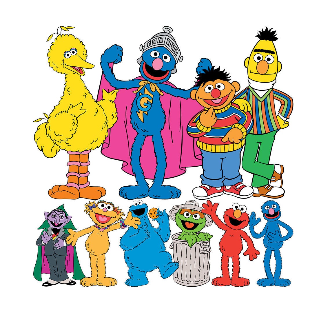 Sesame Street clipart by FoxArtCards on Etsy