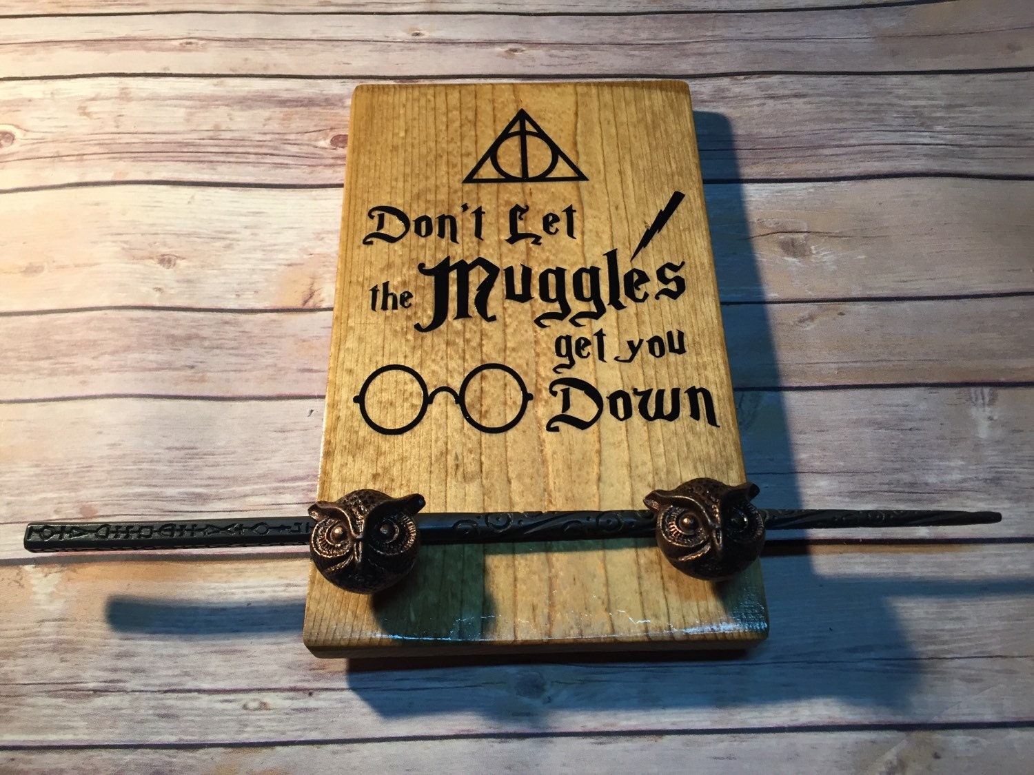 Harry Potter Quote Wand Display