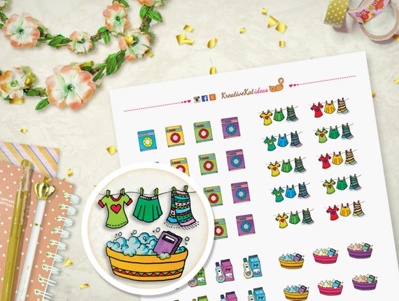 Laundry Time Printable Sticker for planners / by KreativeKatideas