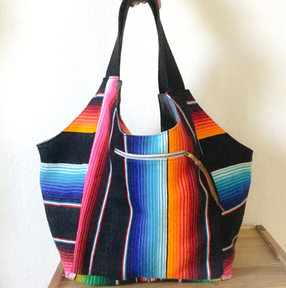 Luna Hobo Bag / Mexican Blanket/ Festival Bag/ by INDIEAmaze