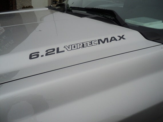 6.2L VORTEC MAX Hood Decals Fits: Chevrolet Silverado GMC 6.2L VORTEC MAX Hood Decals Fits: Chevrolet Silverado GMC