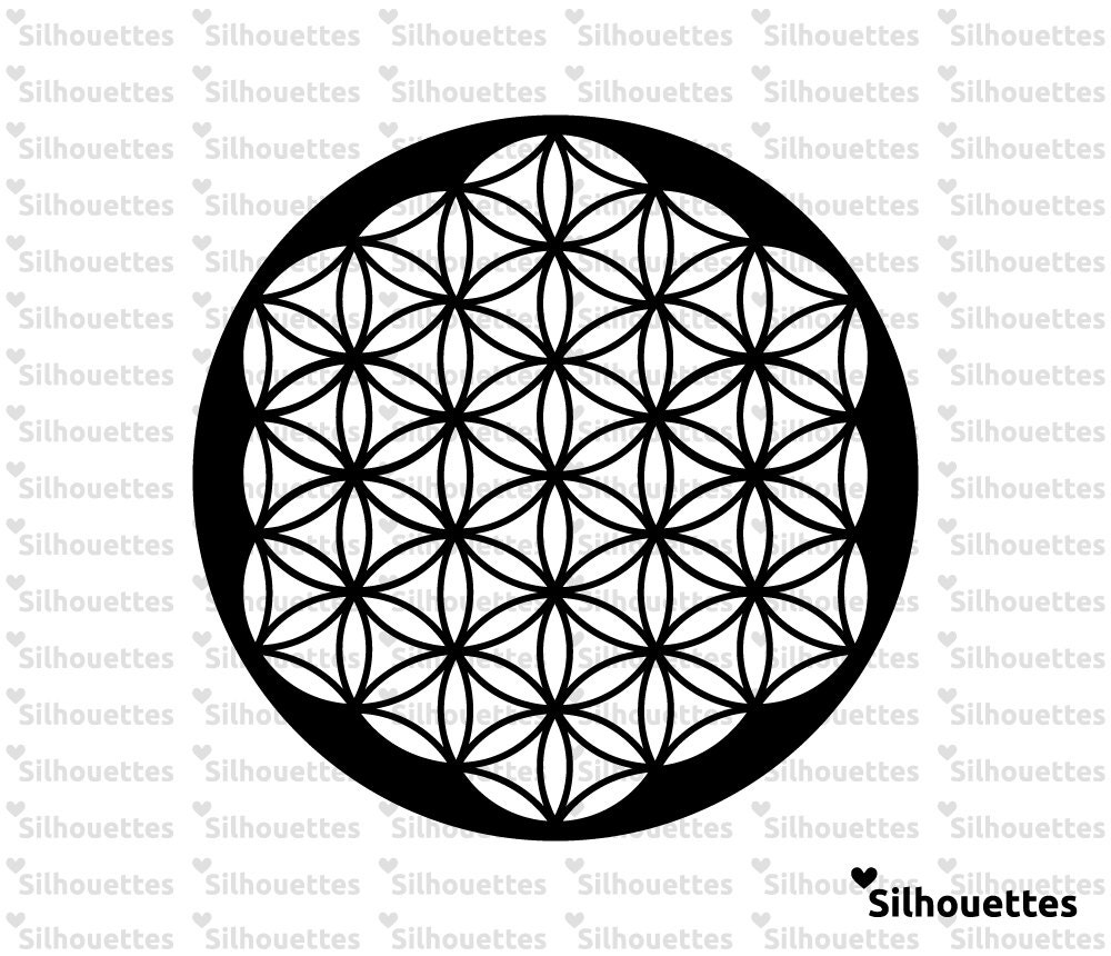 SVG The flower of life eps svg dxf jpg png Vector file