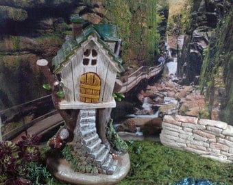 Fairy Garden Tree House, Resin Fairy Garden House For your Fairy Garden, Woodland Fairy House, Fairy Home for Miniature Gardening