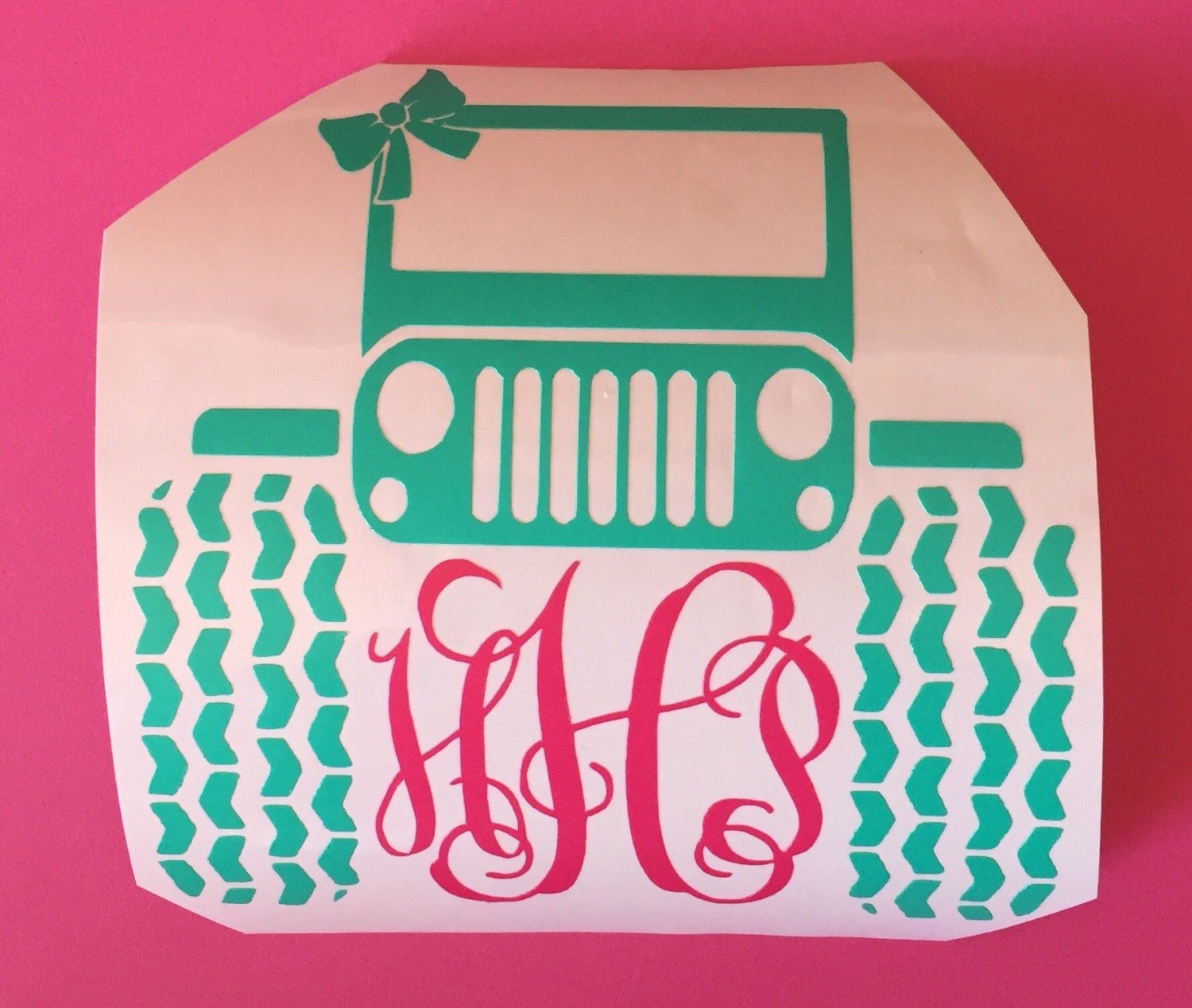 Monogrammed Jeep decal