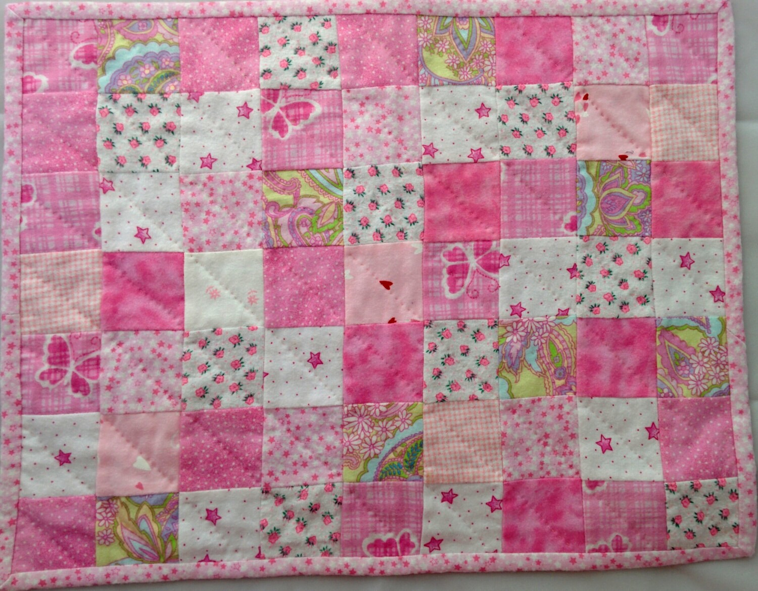 Quilted Flannel Doll Blanket by WaTurHillCreations on Etsy