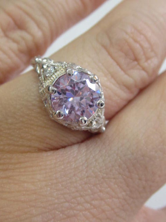 Antique Reproduction Engagement Ring Vintage Ring Art Deco