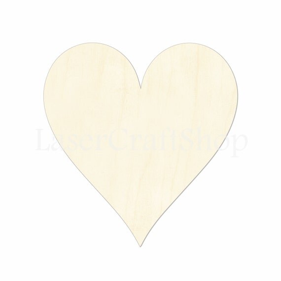 Hearts Cards Suit Symbol Wooden Cutout Shape Silhouette Gift