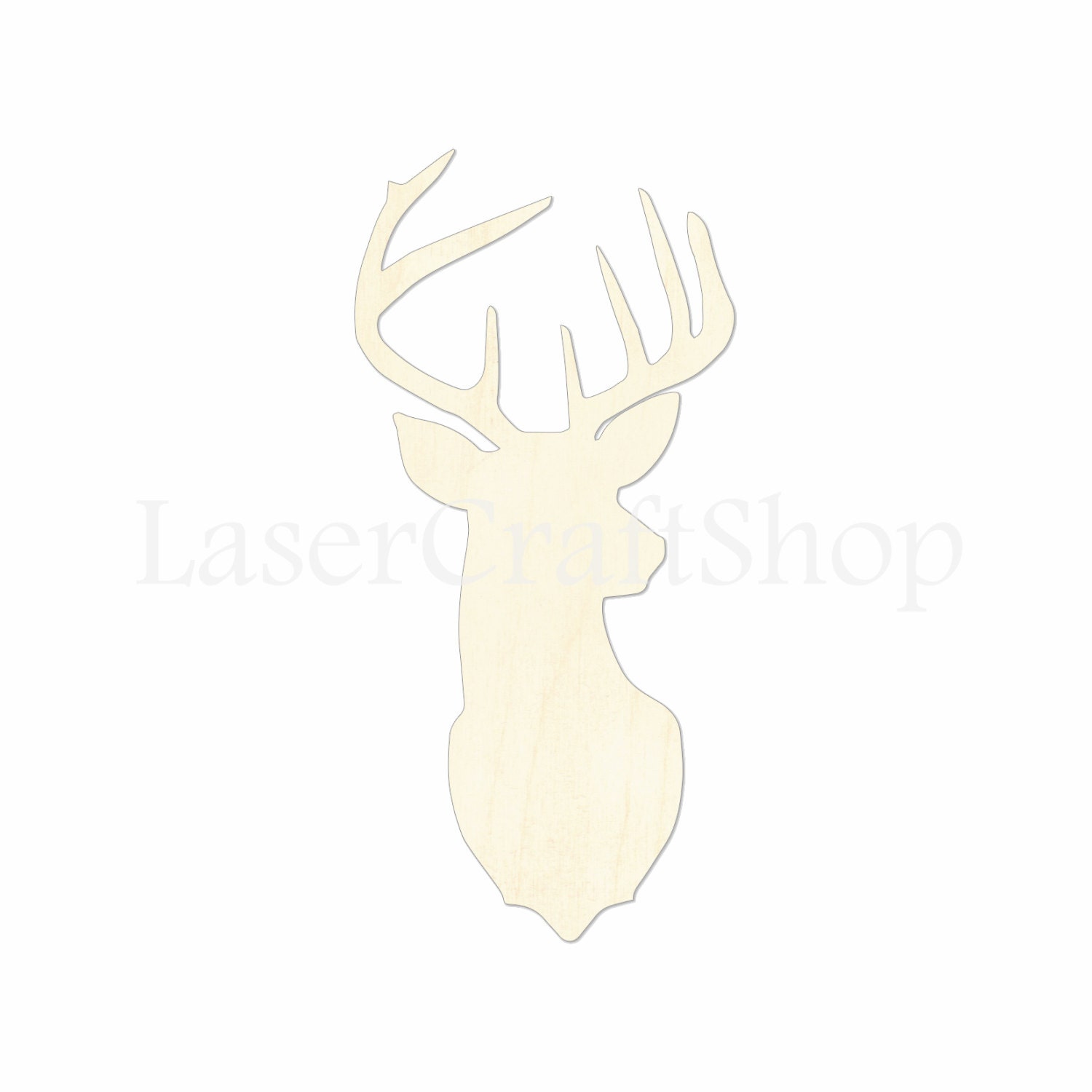 2 34 Deer Elk Head Wooden Cutout Shape