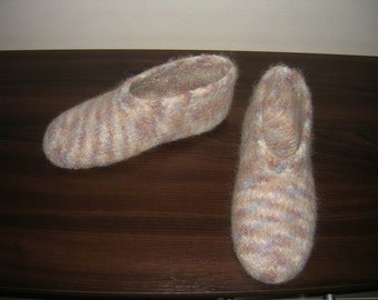 Felt push - felted slippers - slippers - felt House shoes - size 36/37, UK 4, US 6