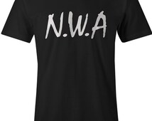 NWA Shirt Rap Hip Hop Ice Cube Dr. Dre Easy E Street Style NWA Tee Reprint S - Foto 7