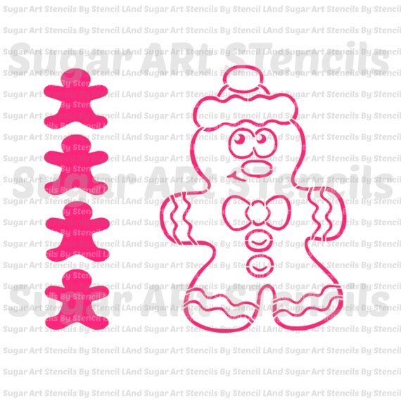 PYO Stencil for cookies Paint Your Own gingerbread Christmas