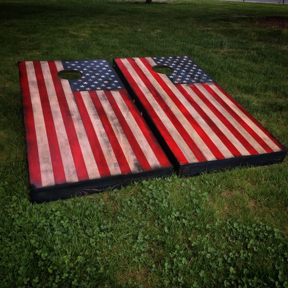 Cornhole Boards // American Flag Cornhole Boards // Cornhole