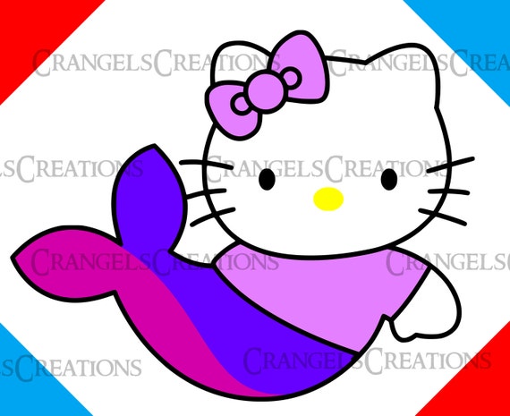 Mermaid Hello Kitty Svg Dxf Png Files By Crangelscreations 1891