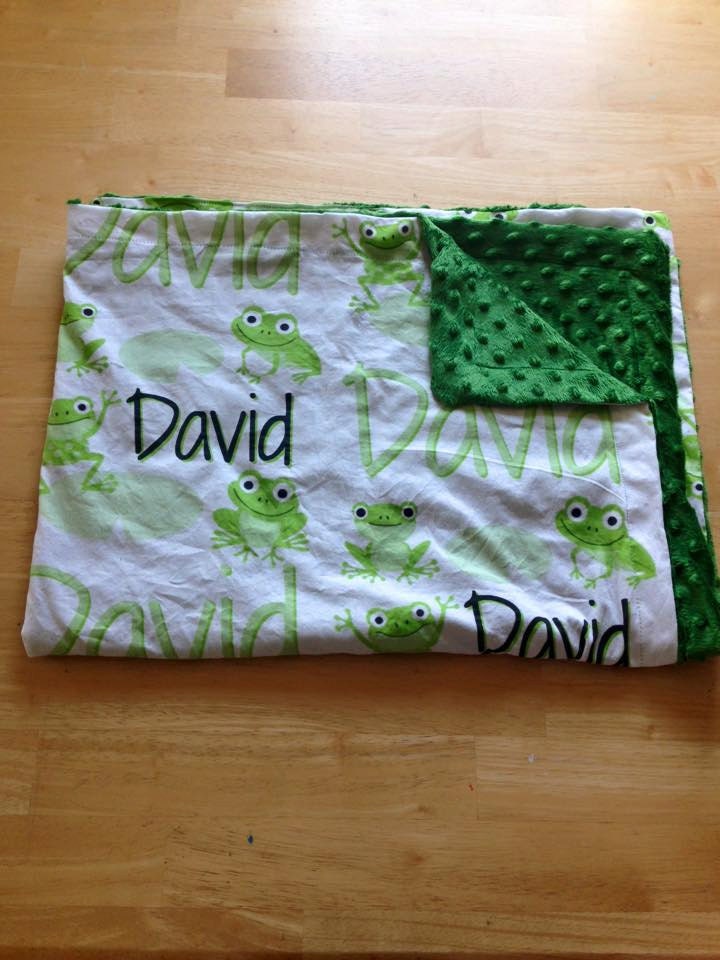 Custom Blanket with personalized name and by AsCuteAsAFoxDesigns