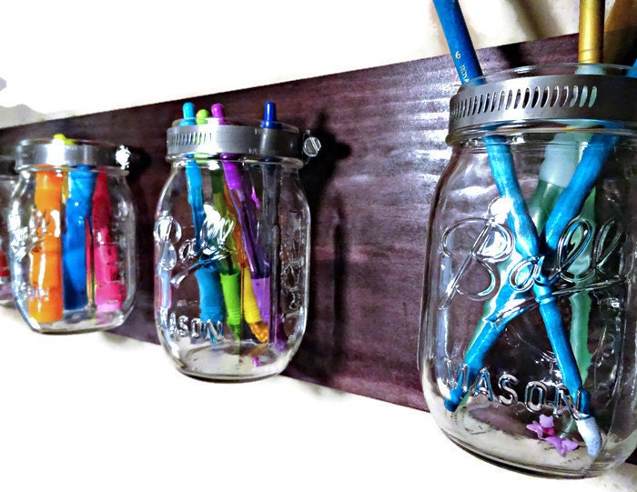 Mason Jar Storage Set of 3 Mason Jar Organizer Bathroom