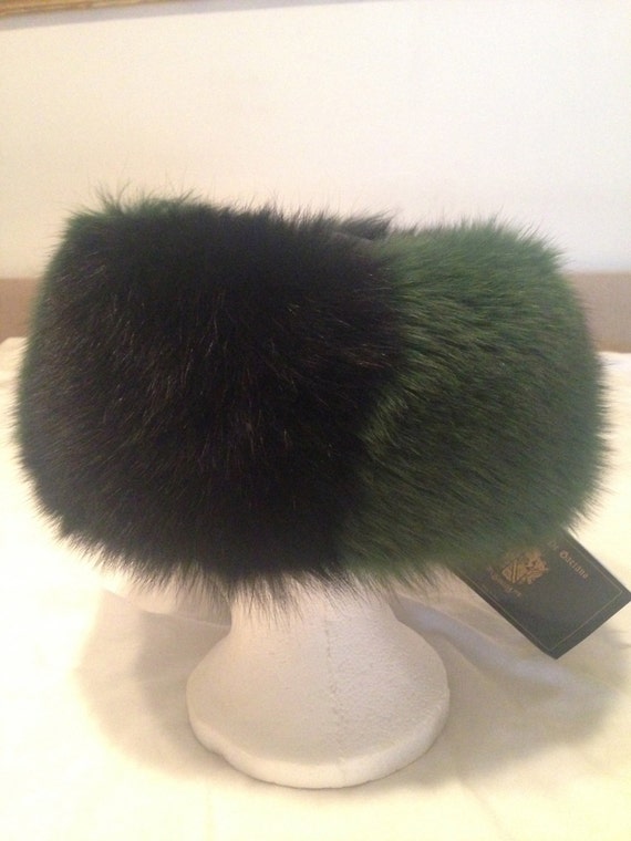 Two Colors Fox Fur Hat-Chic by FurFancy on Etsy