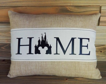 Disney Inspired 12x16 Pillow Cover, Disney World, Disney Home Decor, Mickey Mouse, Disney Gift, Cinderella's Castle, Decorative Pillow