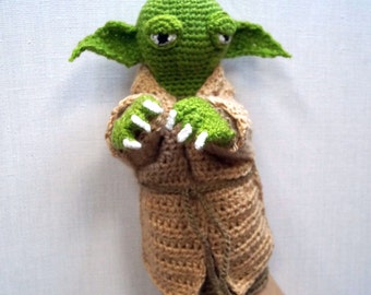 Yoda Amigurumi Pattern PDF, Yoda, Jedi, Crochet Pattern PDF, Hand Puppet, Finger Puppet, Star Wars Doll, Amigurumi, Yoda Costume, Puppets