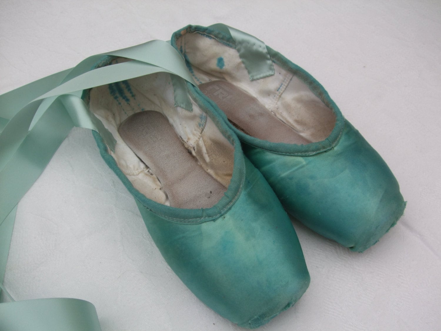 Vintage Sea Green/Aqua Pointe Shoes Freed Pointe Shoes