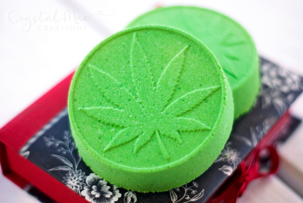 Marijuana Scented Bath Bomb Green Bath Hemp Seed Oil