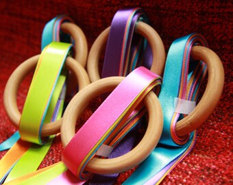 Dancing Rainbow Ribbon Rings