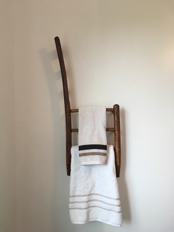 Oak Chair Towel Rack