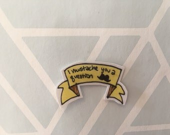 Items similar to 18 I Mustache You a question Valentine Tag on Etsy
