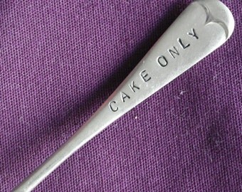 hand stamped cake only fork
