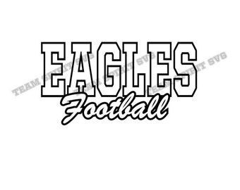 Eagles Football SVG, DXF, EPS, Silhouette Studio, Eagles Shirt, Vinyl Cutting Files, Digital Cut Files - For use with Cricut and Silhouette