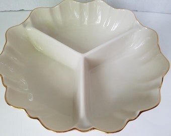 Lenox Candy Dish with gold rim