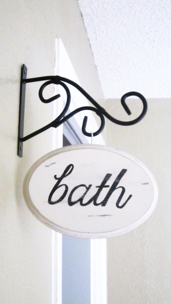 bath sign hall bath sign farmhouse bath sign hanging